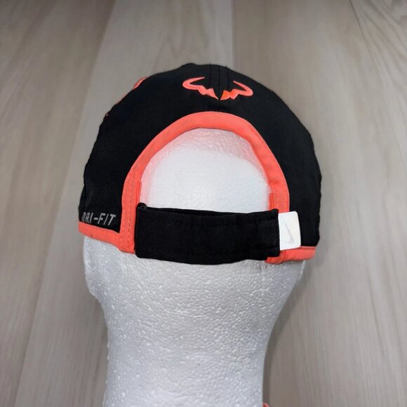 Nike Rafa Mens Black Coral Dri Fit Featherlight Magitsky Baseball Hat Cap OSFA - Picture 3 of 8